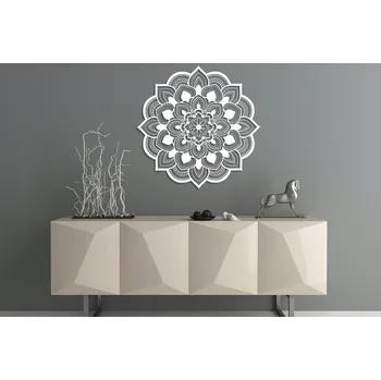 Obraz 3D Mandala, NÁSTĚNNÁ DEKORACE, DŘEVO, OBRAZ DO LOŽNICE, OBÝVÁKU, 6 VELIKOSTÍ