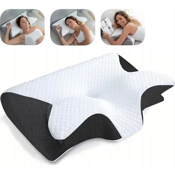 Polštář Nový ORTOPEDICKÝ POLŠTÁŘ PRO SPANÍ NA BOKU A ZÁDECH MOTÝL PAMĚŤOVÁ PĚNA