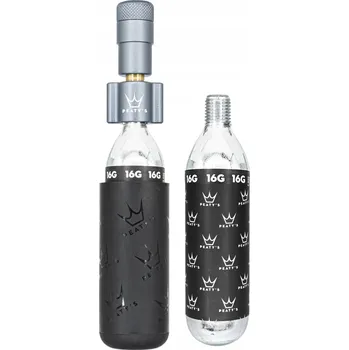 pumpička Hustilka CO2 Peaty's Holeshot CO2 Tyre Inflator pro silniční a gravel kola, šedá