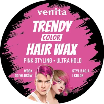 Barva na vlasy VENITA Vosk barva na vlasy PINK 75g Růžová, expirace 08.2025