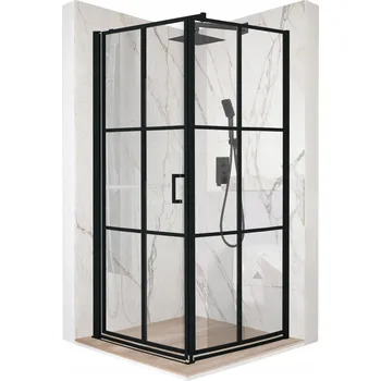 Sprchový kout Techsanit 80 cm čtvercový s otočnými dveřmi, sklo 6 mm