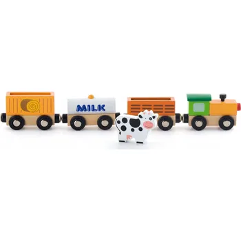 Dřevěná hračka Magnetický vláček s vagóny Viga 50821