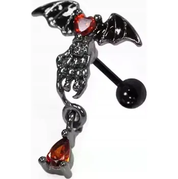 Náušnice Helix Lobe Náušnice do Ucha, Chrupavky Netopýr Lebka Zirkony SS316L