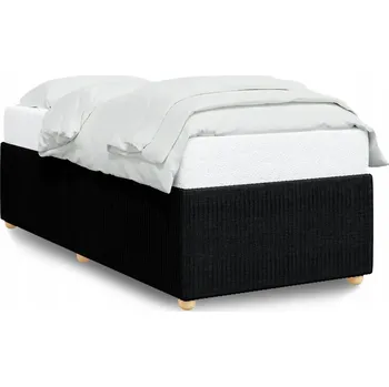 Postel Rám postele 190 x 90 x 46 cm, černá, látka polyester