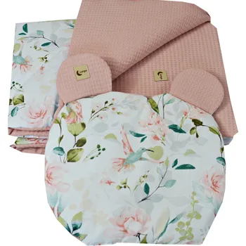 Dětská deka DEKA ZAVINOVAČKA DEKA WAFEL POLŠTÁŘ MEDVÍDEK BAVLNA PRO MIMINKO 100X75