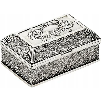 Šperkovnice STŘÍBRNÁ ŠPERKOVNICE KAZETA PALÁCOVÝ RETRO STYL