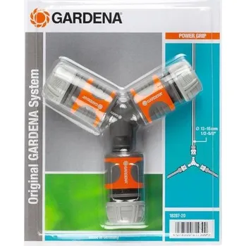 Pěstitelství Sada odboček Gardena pro 13 mm (1/2 palce) a 15 mm (5/8 palce) vodní hadice: vodotěsná odbočka pro