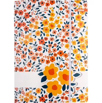 Desky na dokumenty pro dívky A4 s gumičkou - Květinový vzor