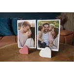 VOJA HOME Stojánky na fotografie, sada 2 ks, 5 x 5,5 x 2 cm (bílá anebo červená sada) Barva: Bílá