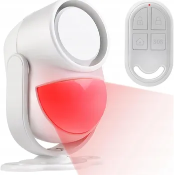 Pohybové čidlo Alarm PIR detektoru pohybu s hlasitostí 125 dB + dálkové ovládání - pro dům, chatu, karavan