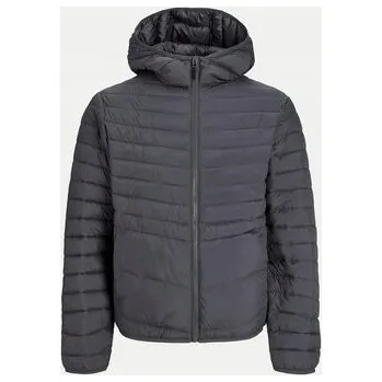 Pánská bunda Jack&Jones prošívaná šedá s kapucí velikost L