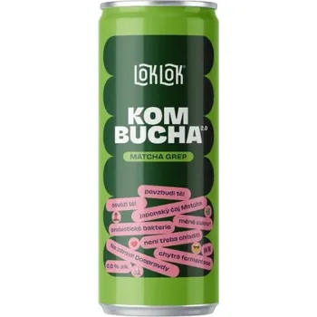 Limonáda LOKLOK kombucha matcha grep 0,33l plech