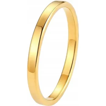 Prsten Pozlacený Prstýnek se zirkony , chirurgická ocel , zlatá barva, HIT 20