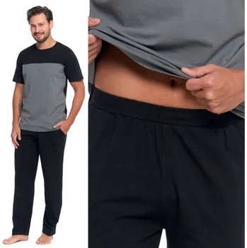 Pánské pyžamo Moraj pánské pyžamo bavlněné pánské pyžamo krátký rukáv velikost L