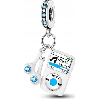 Přívěsek Přívěsek STŘÍBRO 925 Charms iPod Hudba sluchátka