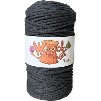 Příze Woody 3 mm – Antracit (100m)