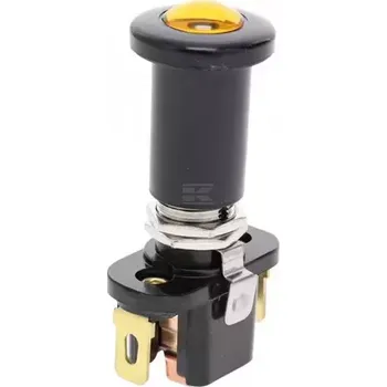 vypínač Tahový spínač Zap/Vyp s oranžovou LED kontrolkou, 12V, montážní otvor 12 mm