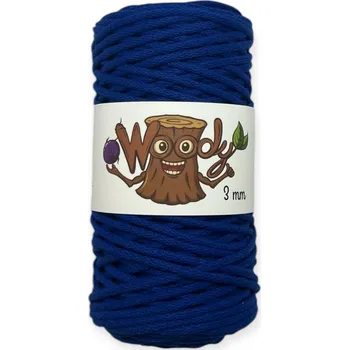 Příze Woody 3 mm – Tmavě modrá (100m)