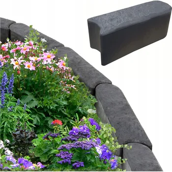 Zahradní obrubník Zahradní lem plast 30 cm x 12 cm šedá