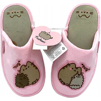 Dámské pantofle Růžové pantofle s kočkou pro dívky, domácí obuv 38 puszin