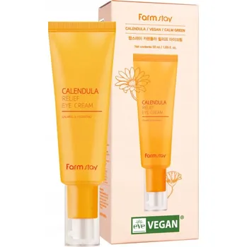 Pleťový krém Zklidňující oční krém s měsíčkem lékařským FARMSTAY Calendula Relief, 50 ml