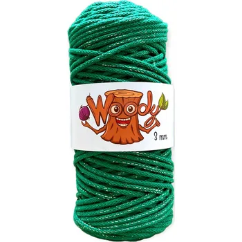 Příze Woody 3 mm – Vánoční zelená (100m)