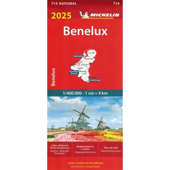 KRAJE BENELUKSU BENELUX mapa 1:400 000 MICHELIN 2024 Kolektiv autorů