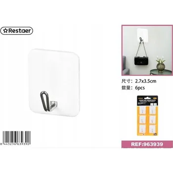 Věšák Samolepicí Háčky 6 Ks Ideální pro Organizaci Prostoru