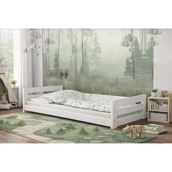 Postel Postel z masivu Betka bílá 160/80 cm + rošt ZDARMA