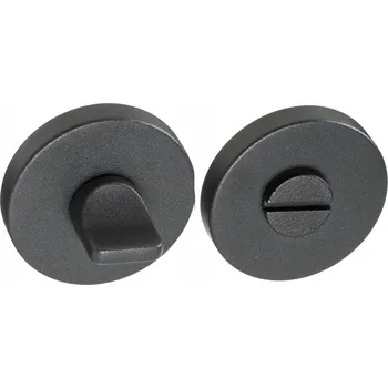 Dveřní kování Vnitřní klika Gamet Štítek kulatý, Štítek s WC zámkem