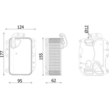 Chladič motoru Olejový chladič, motorový olej MAHLE CLC 279 000S
