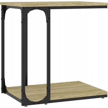 Konferenční stolek Odkládací stolek C dub sonoma 50 x 35 x 52 cm, ocelový rám