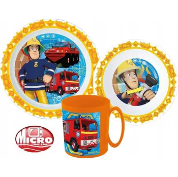 Sada nádobí Fireman Sam Rescue Mission z mikroplastu s hrnkem 350 ml