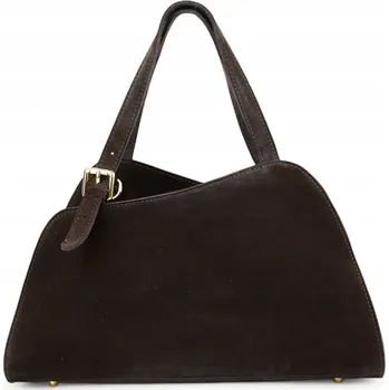 Kabelka MORANTI kabelka z pravé přírodní semišové kůže - bezbarvá