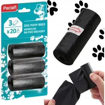 sáček na exkrement Sáčky na psí exkrementy Paclan 60 ks