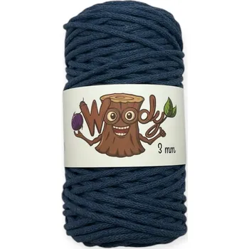 Příze Woody 3 mm – Tmavý Jeans (100m)