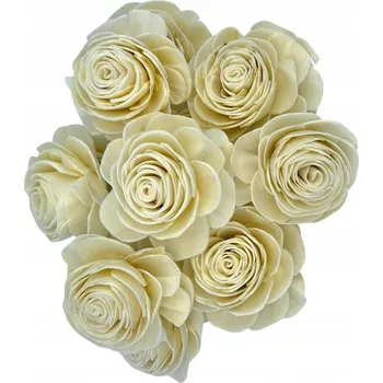 umělá květina SOLA RŮŽE BEAUTY HLAVIČKY 8 CM 12 KUSŮ KVĚTINOVÁ KOMPOZICE