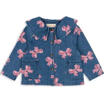 Chlapecká bunda Dětská riflová bunda Konges Sløjd MAGOT COLLAR JACKET GOTS KS102811 modrá 95X, vel. 74