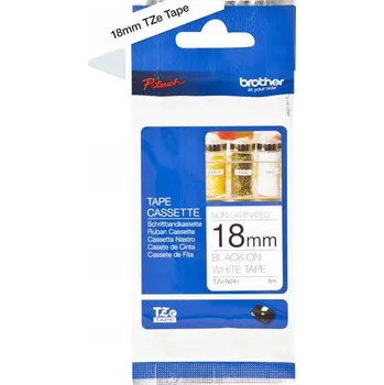 Pásek do tiskárny Páska Brother TZEN241 18 mm 8 m bílá s černým potiskem