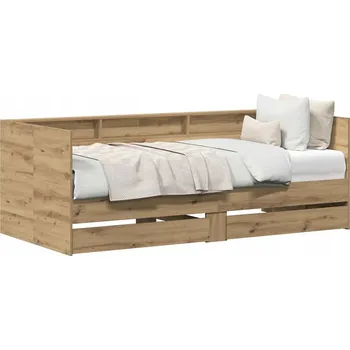 Ložnice Rozkládací pohovka/válenda z dřevotřísky, barva dub artisan, 203 x 110 x 73 cm