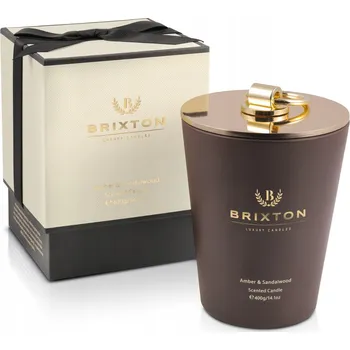 Svíčka Vonná svíčka ve skle BRIXTON 400g Amber & Sandalwood Homms
