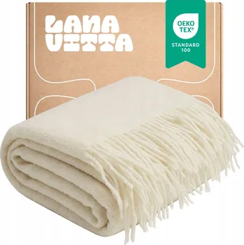 Prostěradlo Deka Lanavitta vlněná 140 cm x 200 cm bílá