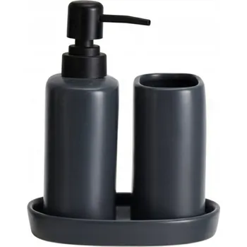 Dávkovač mýdla Sada koupelnových doplňků Bathroom Solutions, 3 díly, černá