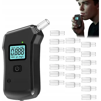 IP kamera TESTER ALKOHOLU JAKO POLICEJNÍ PŘESNÝ ALKOMAT DOKLADNÝ LCD + 20 NÁUSTKŮ