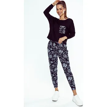 Dámské pyžamo Eldar dámské pyžamo viskóza černé barvy, velikost XXL