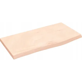 Obývací pokoj Nástěnná police z masivního dubového dřeva 60x30x2 cm, středně hnědá