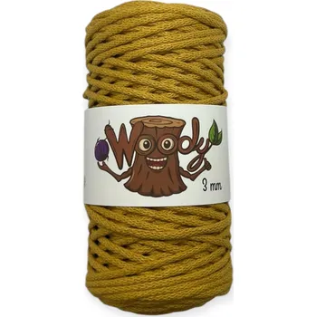 Příze Woody 3 mm – Hořčicová (100m)