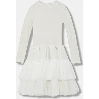Dívčí šaty Dívčí šaty Jamiks SOLKA SOLKA.Sukienka.JZI222.G bílá 00X, vel. 104