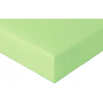 Prostěradlo Prostěradlo s gumou JERSEY 180x200 ZELENÉ, 100% Bavlna, Matrace 25 cm