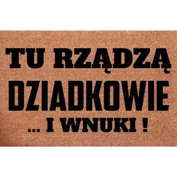 Kokosová rohožka ke dveřím Den babičky Tady vládnou prarodiče a vnoučata